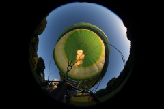Heißluftballon von unten