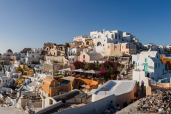 Panorama von Oia auf Santorini