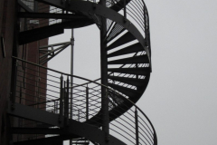Wendeltreppe in der Speicherstadt in Hamburg