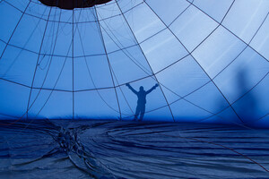 In einem Heißluftballons in Arosa
