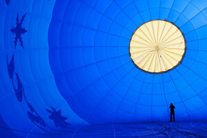 In einem Heißluftballons in Arosa