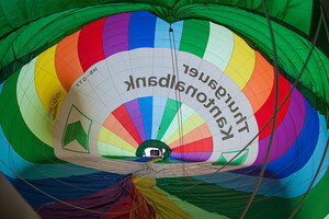 In einem Heißluftballon in Arosa