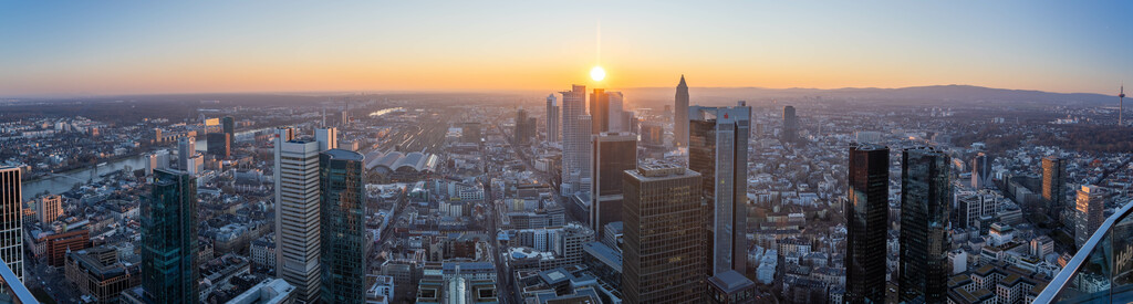 Frankfurt - Skyline am Abend